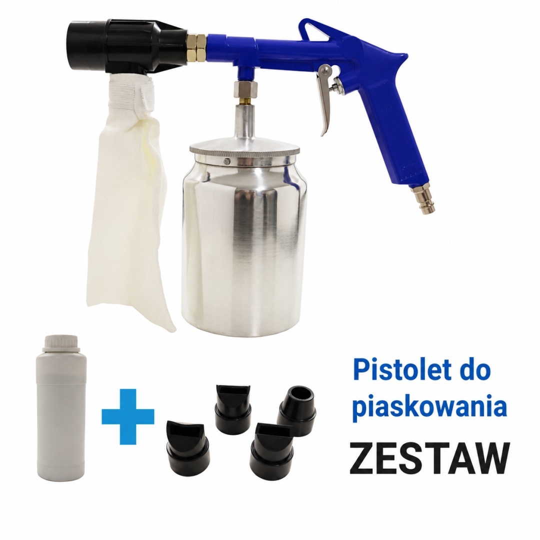 Pískovací pistole na stlačený vzduch ke kompresoru Sada MS19630